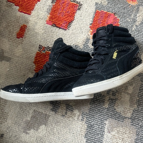 Puma high top wedge sneakers. Snakeskin embossed print. - Picture 5 of 5